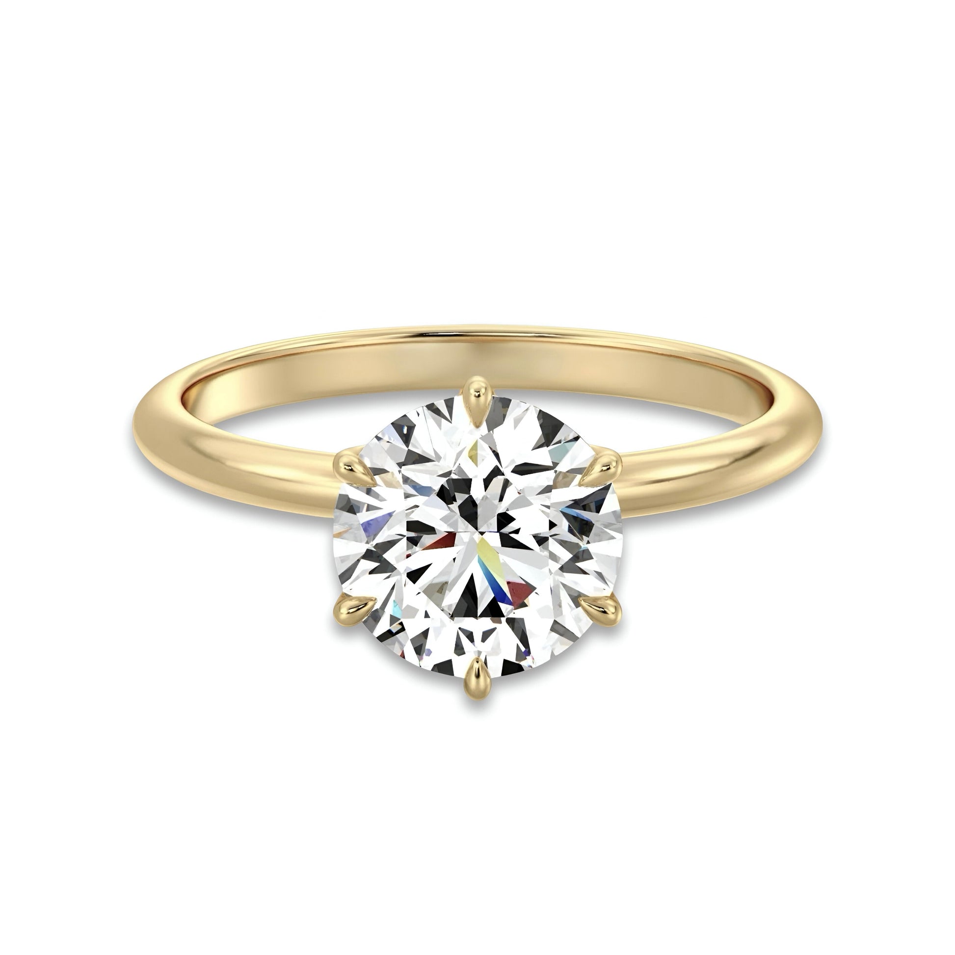 MG Aurion™ 3.0ct Round Brilliant Solitaire Ring – 9ct / 14ct / 18ct Gold MG ESSENCE