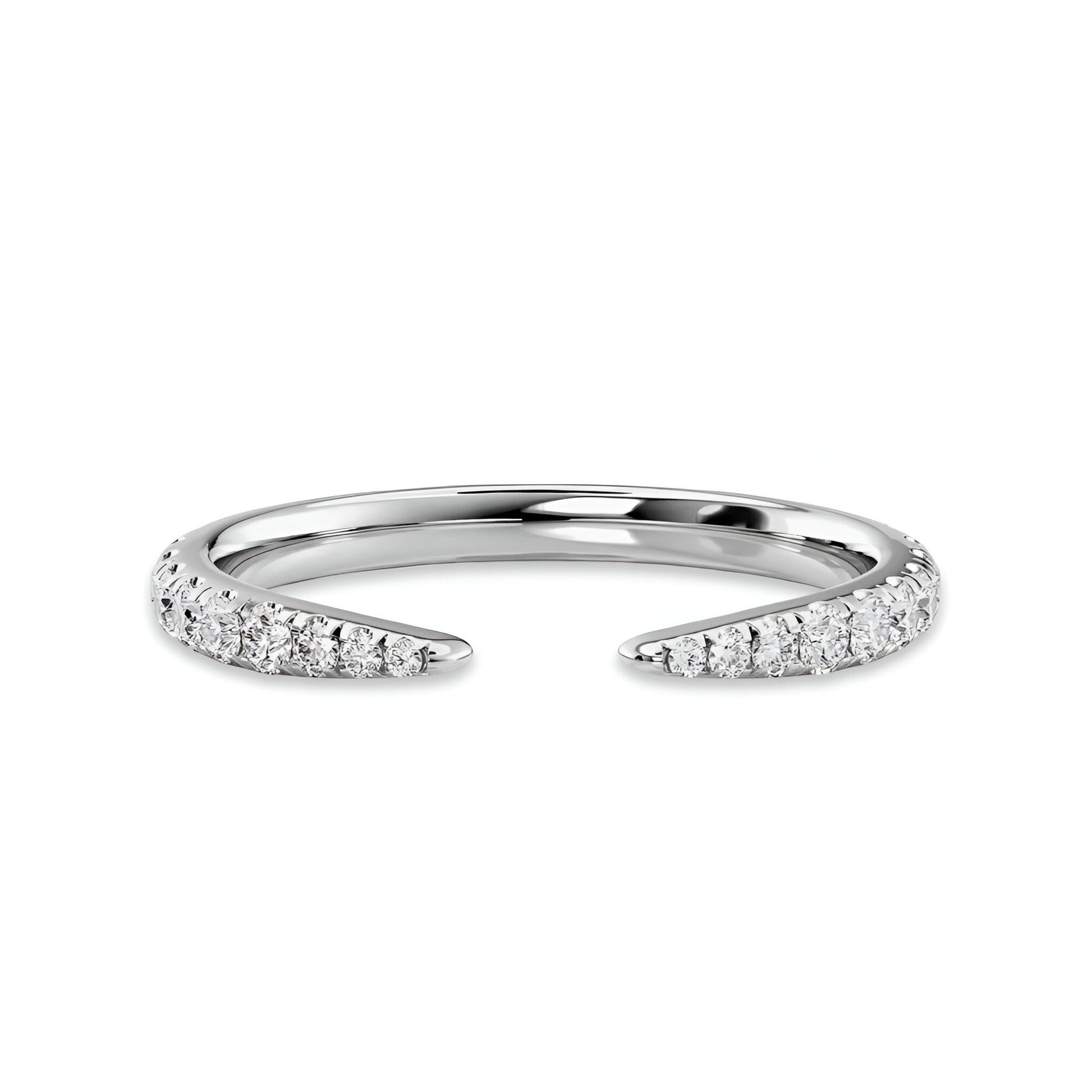 The Divine Arc™ Pavé Moissanite Gap Band MG ESSENCE