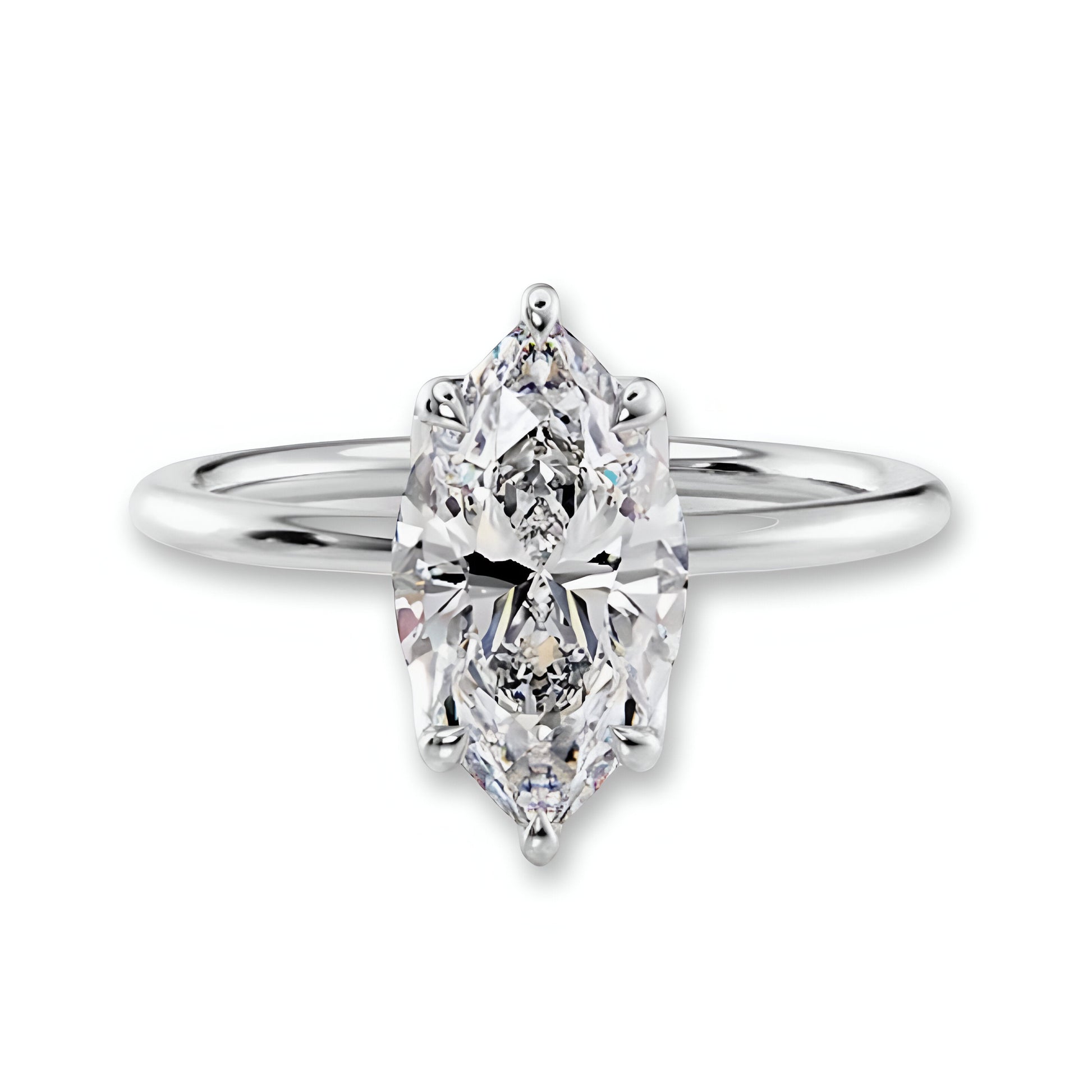 2.0CT Marquise Cut W/ 6 Prongs MG ESSENCE