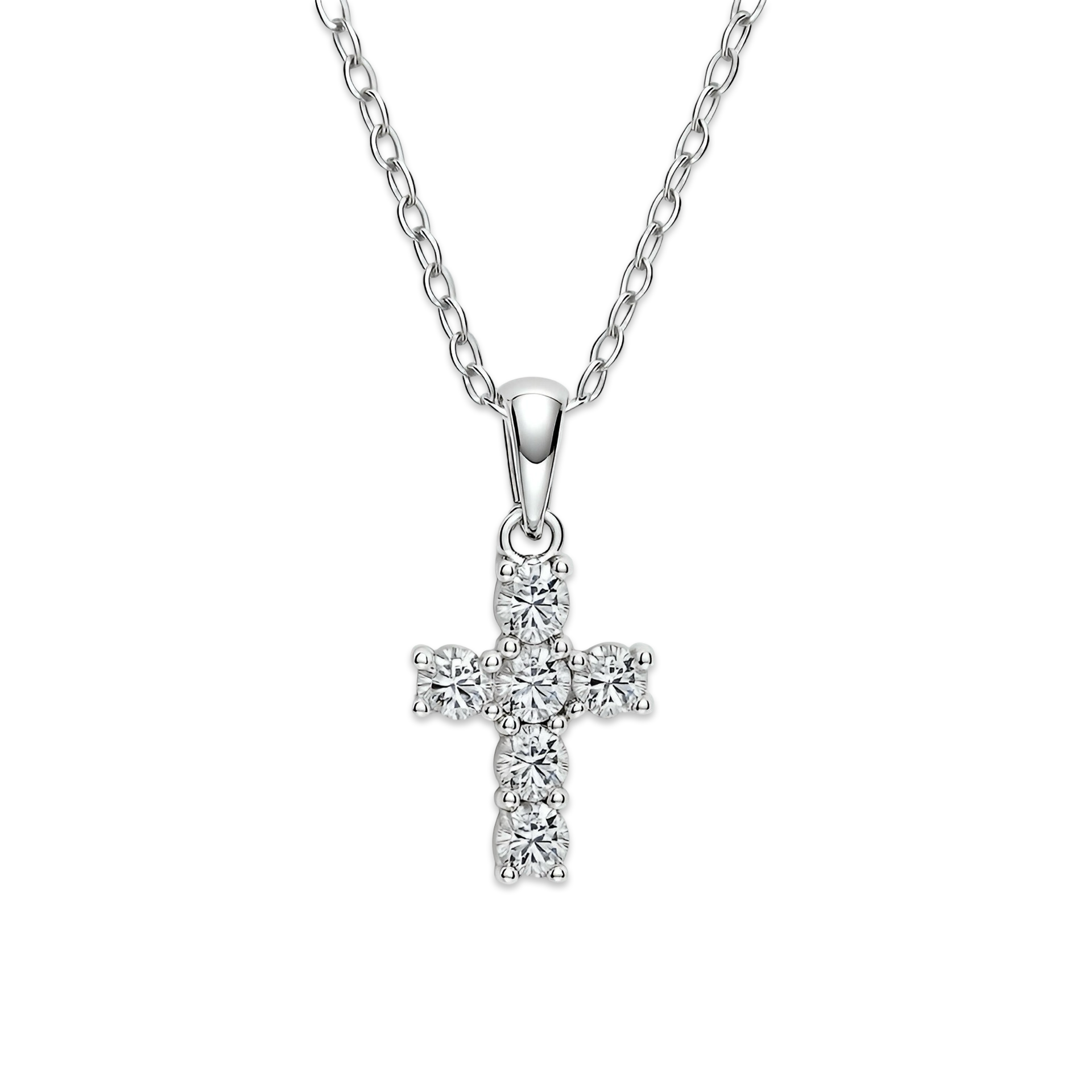Eternal Light – Moissanite Cross Necklace MG ESSENCE