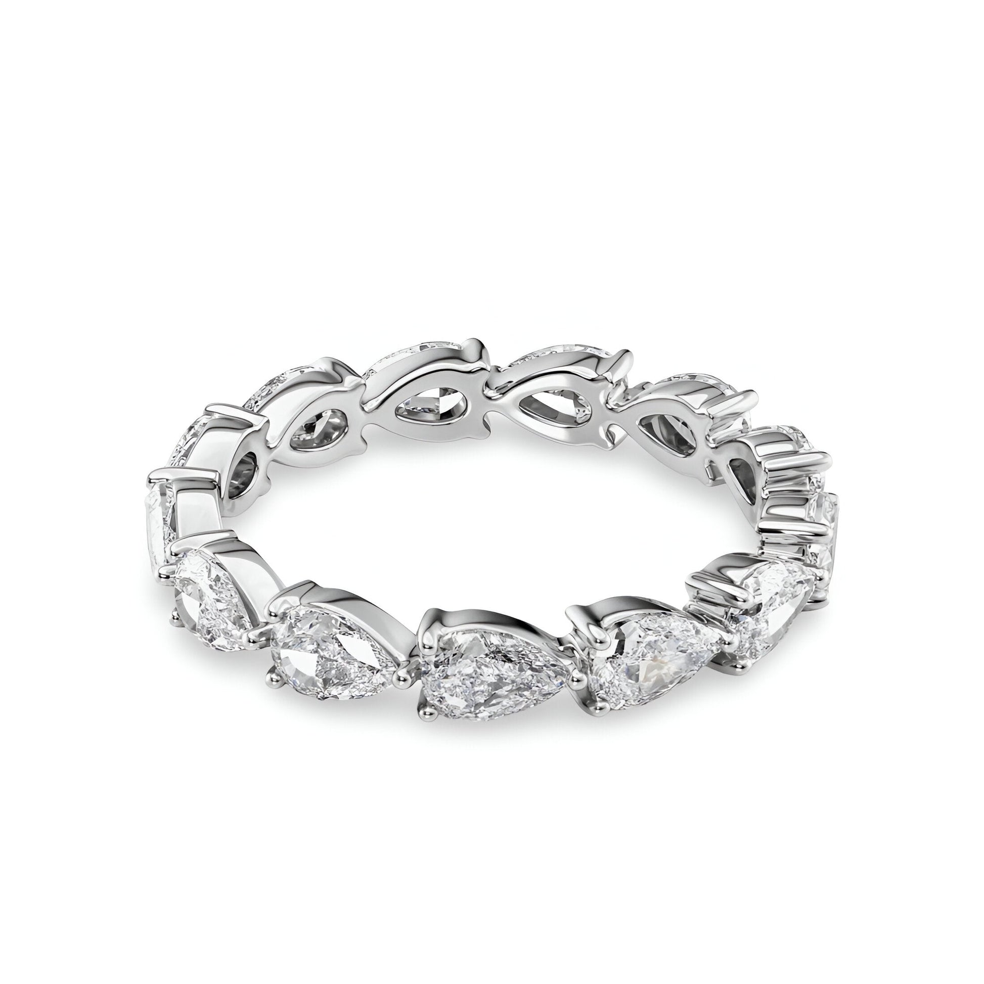 The EverLuxe™ Pear Cut Moissanite Eternity Band MG ESSENCE
