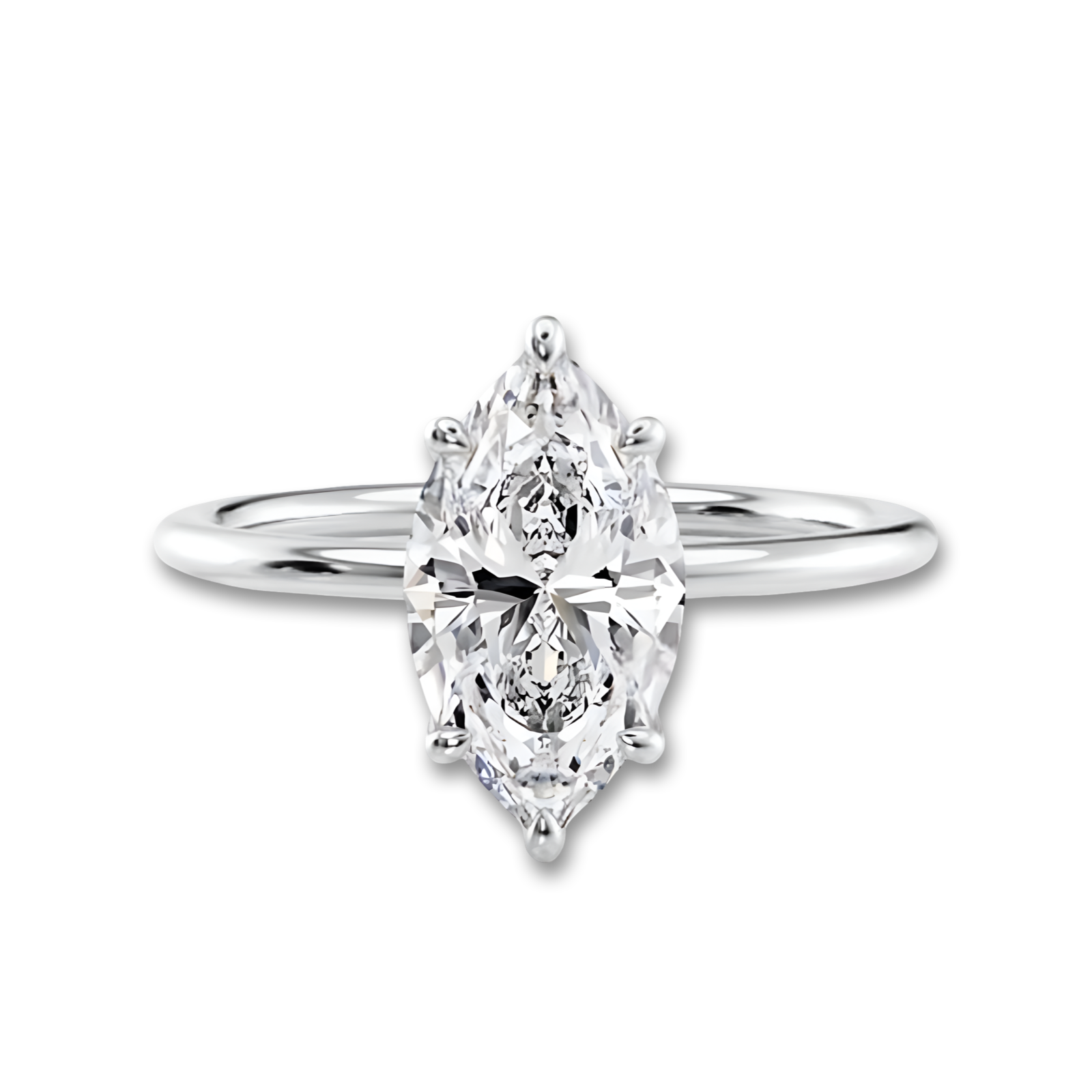3.0CT Marquise Cut W/ 6 Prongs MG ESSENCE