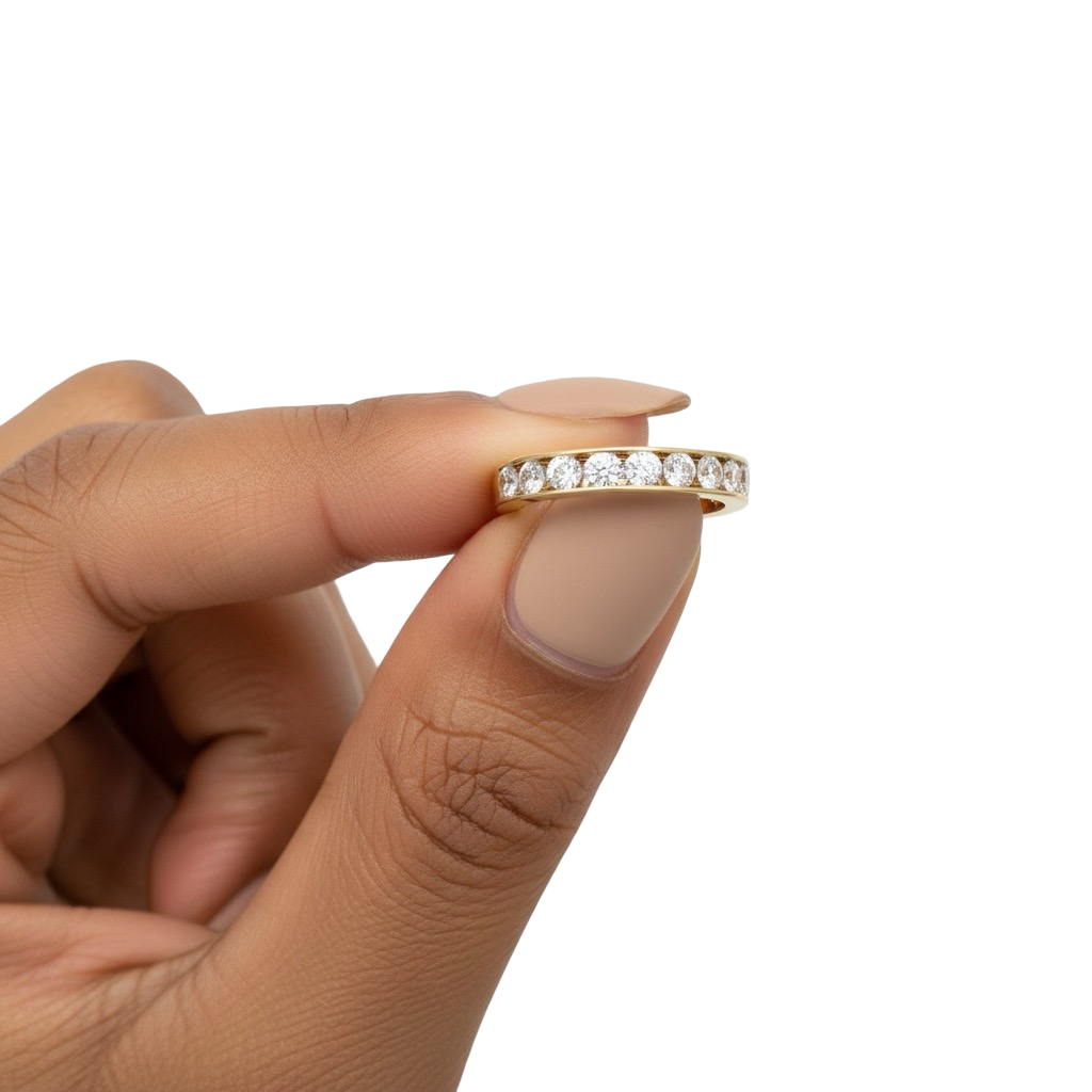 MG INFINITY™️ GOLD ROUND CHANNEL ETERNITY BAND