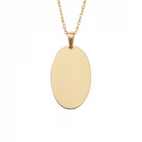 Auric Essence Engravable Gold Pendant Necklace