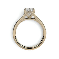 4.0ct Oval Cut Split-Shank Solitaire Ring - Solid Gold