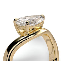 2.0ct East-West Pear Cut Solitaire Ring