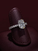 3.0CT CUSHION CUT HIDDEN HALO PAVÉ ENGAGEMENT RING