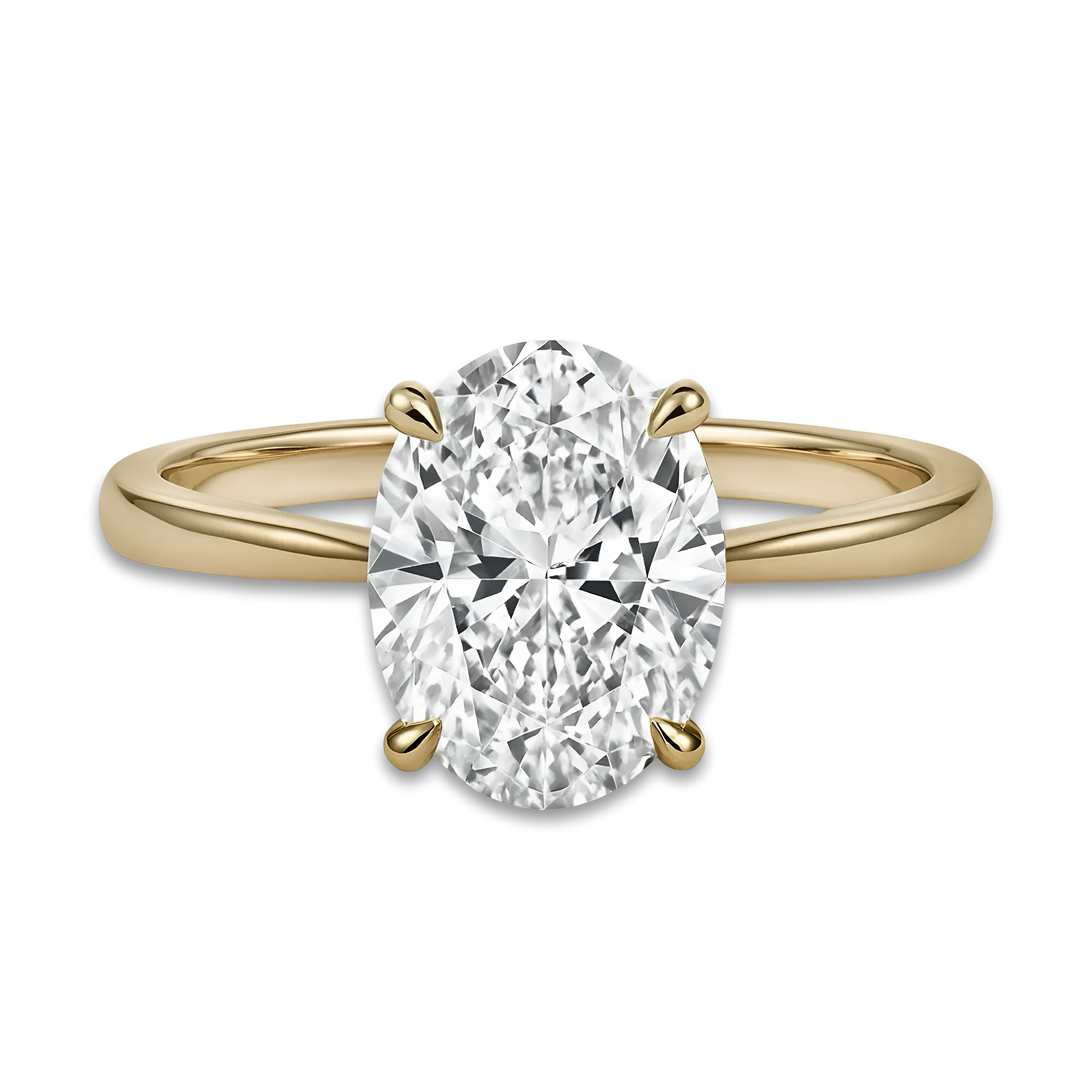 MG SOLARA™ 5.0ct Oval-Cut Solitaire Ring – 9ct / 14ct / 18ct Gold