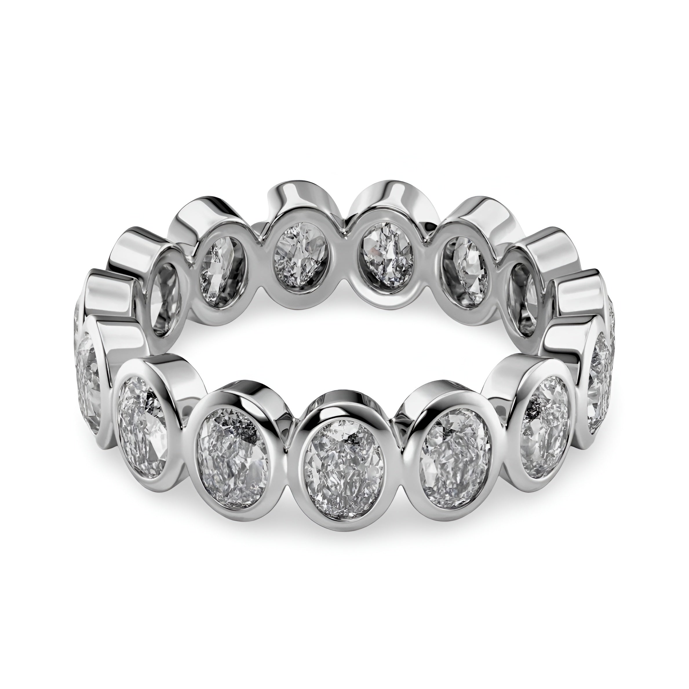 The Oval Bezel Eternity Line Band