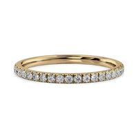 Round Brilliant Half Pavé Band – 0.10ct Stones | 9kt / 14kt Yellow Gold