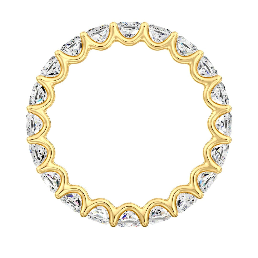 18k Gold Band with Moissanite Stones - MG ESSENCE