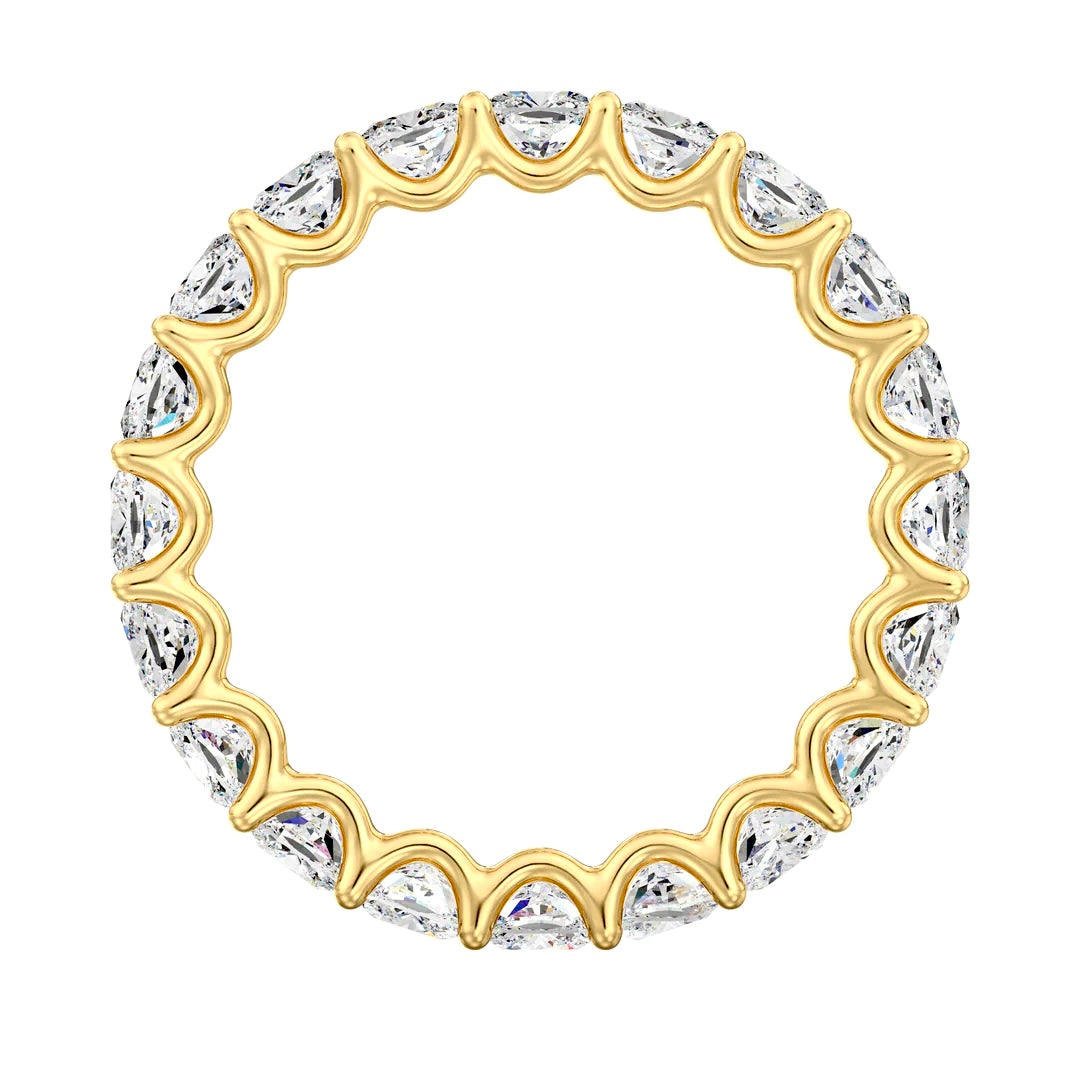 18k Gold Band with Moissanite Stones - MG ESSENCE