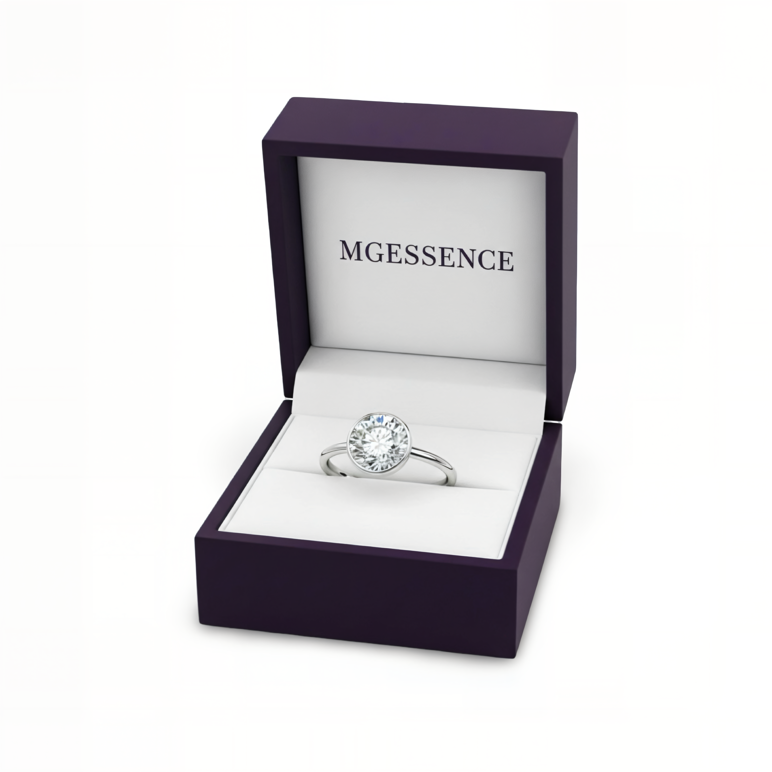 3.0ct Round Brilliant Bezel-Set Solitaire Ring