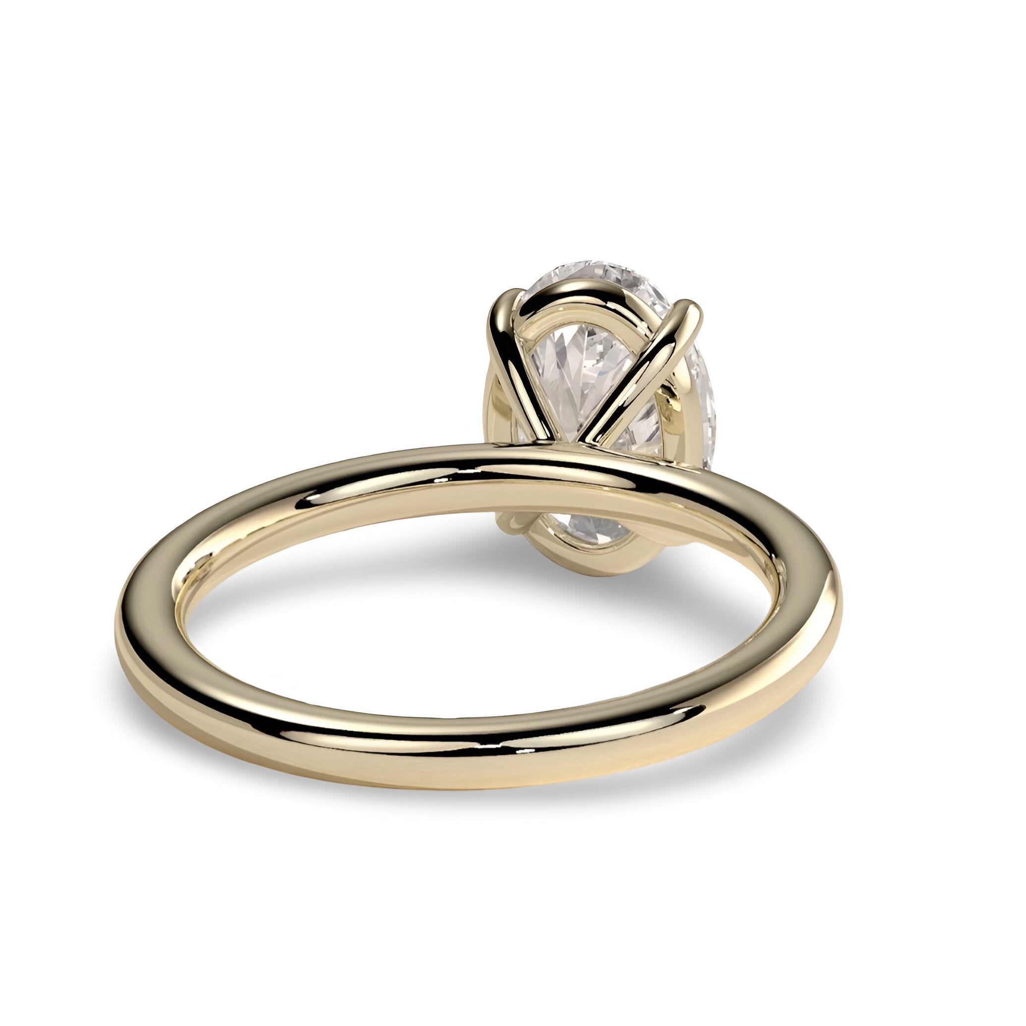 1.0ct Oval Cut Solitaire Ring – Classic Solitaire Setting | 9–18K Yellow Gold