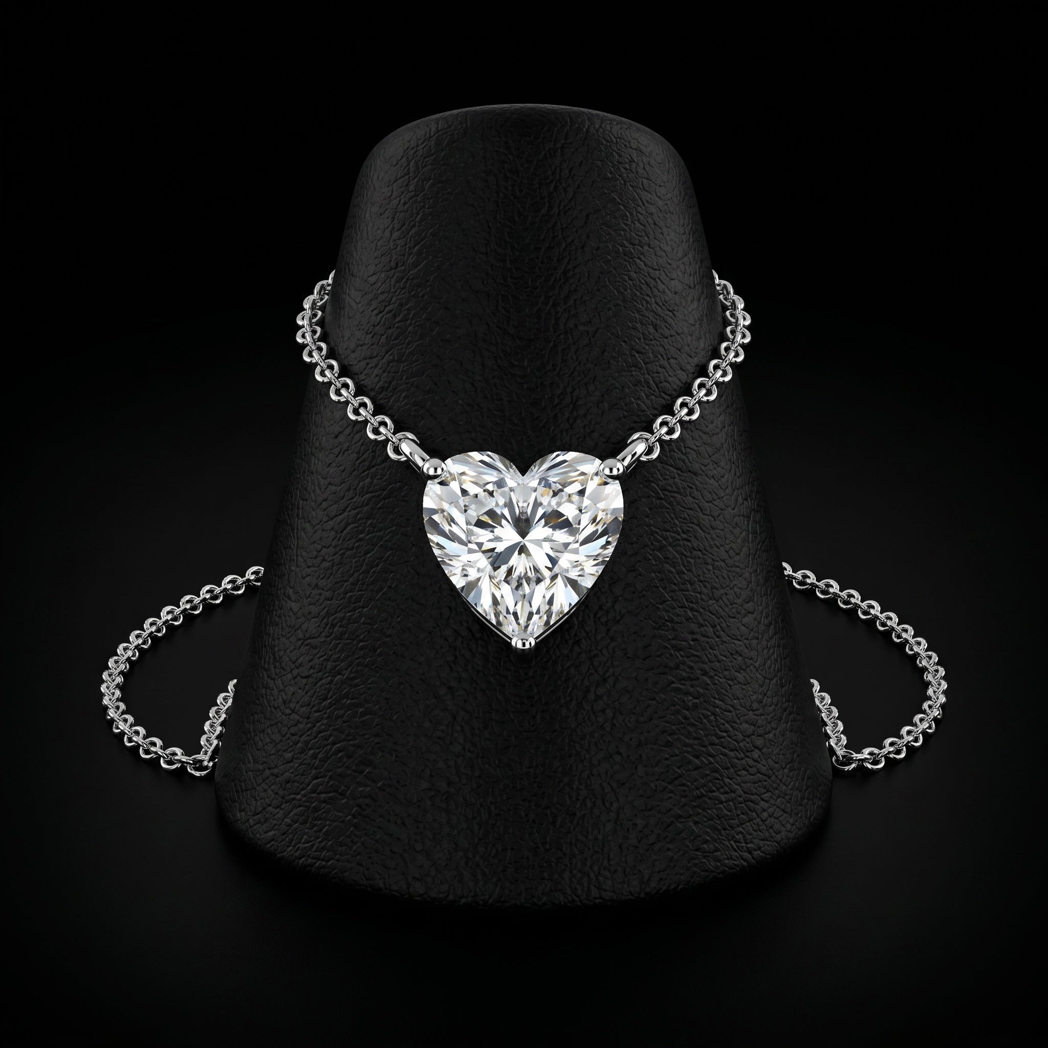 2.0ct Heart Solitaire Necklace