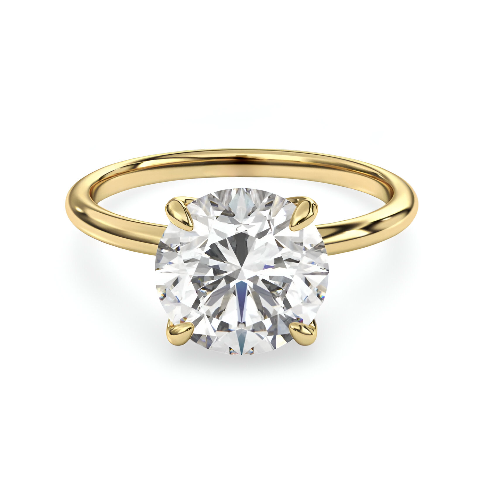 2.0CT Round Brilliant Solitaire W/ Four Prongs