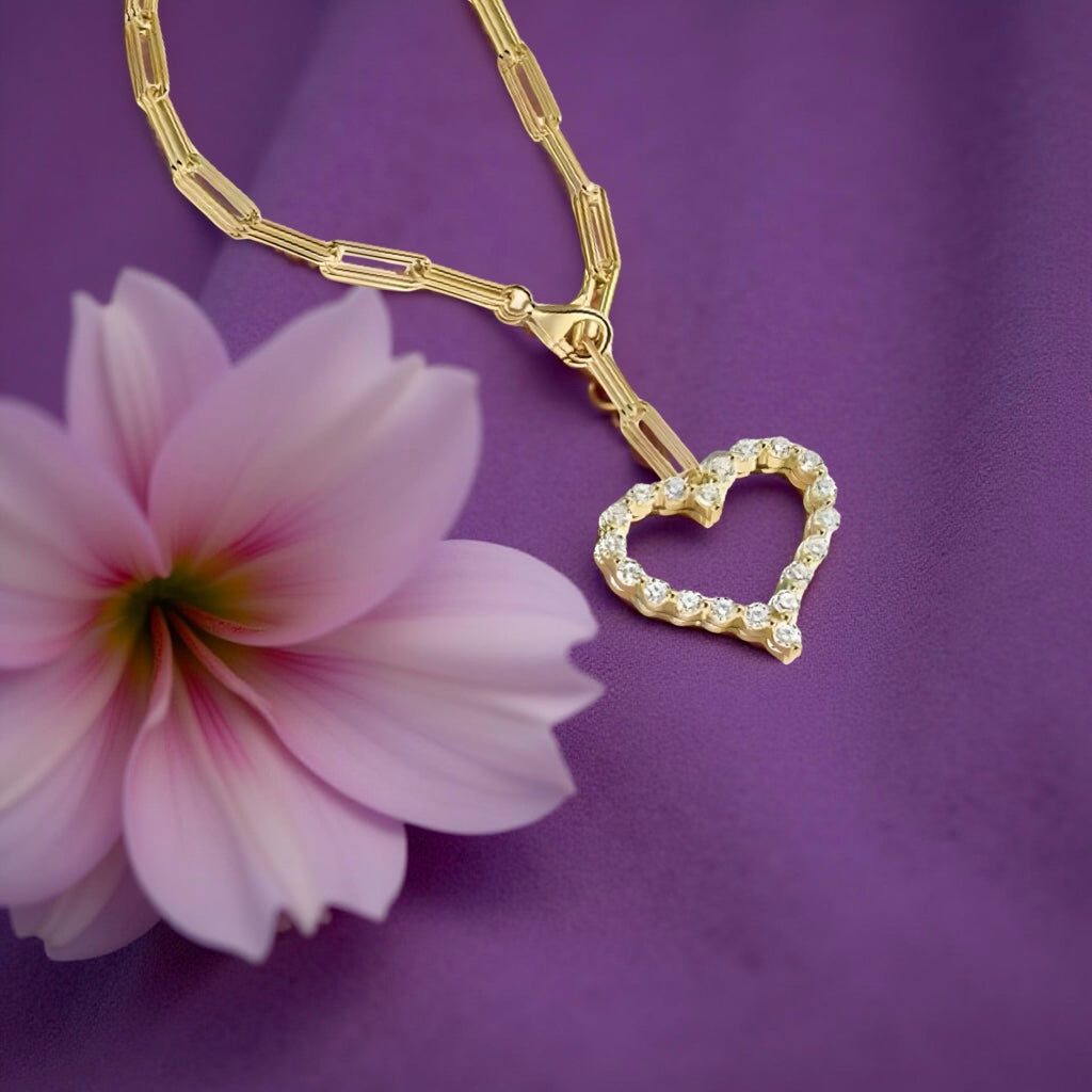 Auréline™ 18K Gold-Plated Heart Necklace