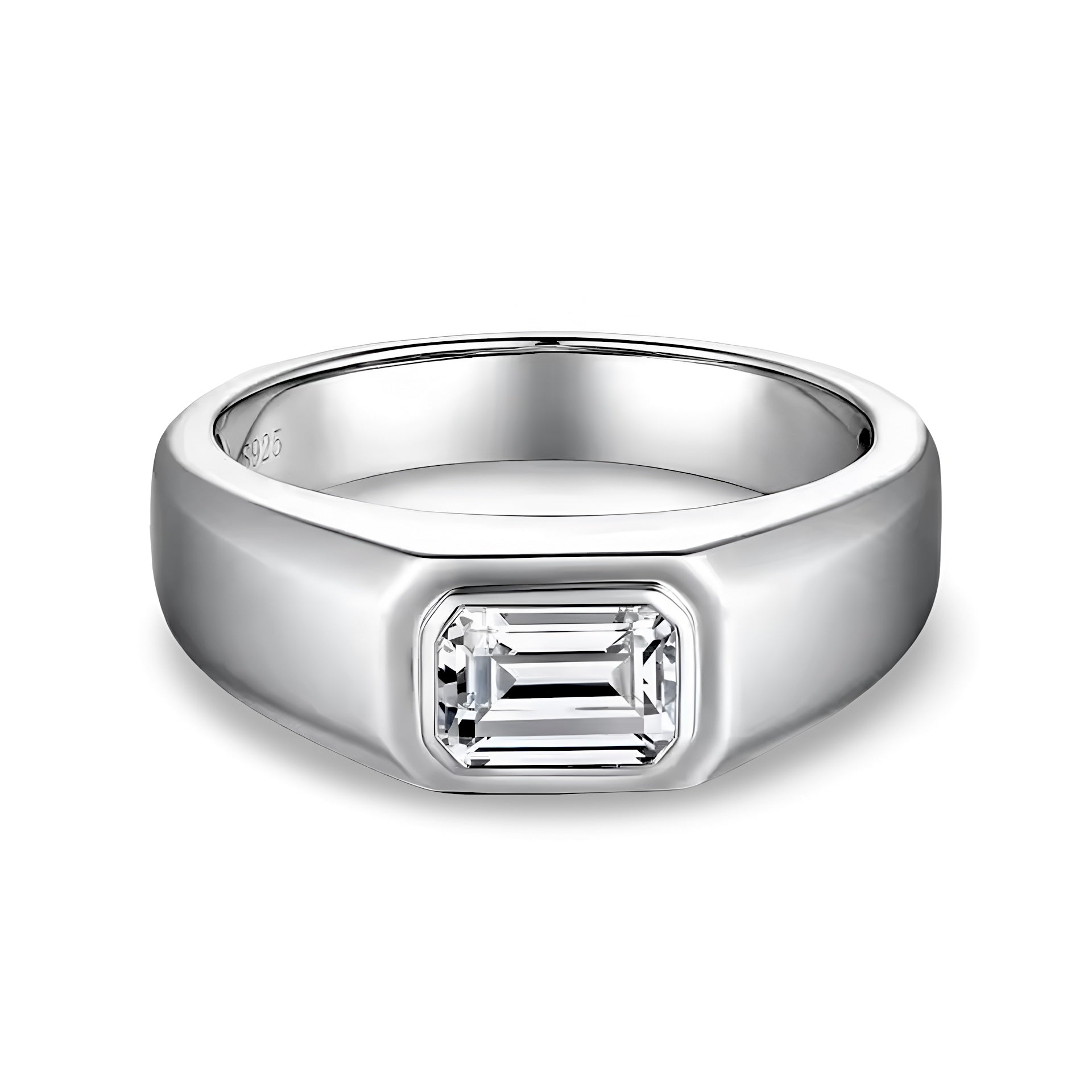 The MG Monarch™️ — Emerald-Cut Solitaire (1.0ct Moissanite) Ring