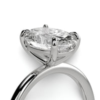 3.0CT Oval Cut Solitaire in Sterling Silver