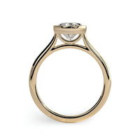 2.0ct Pear Cut Bezel Set Engagement Ring – 9K / 14K / 18K Yellow Gold