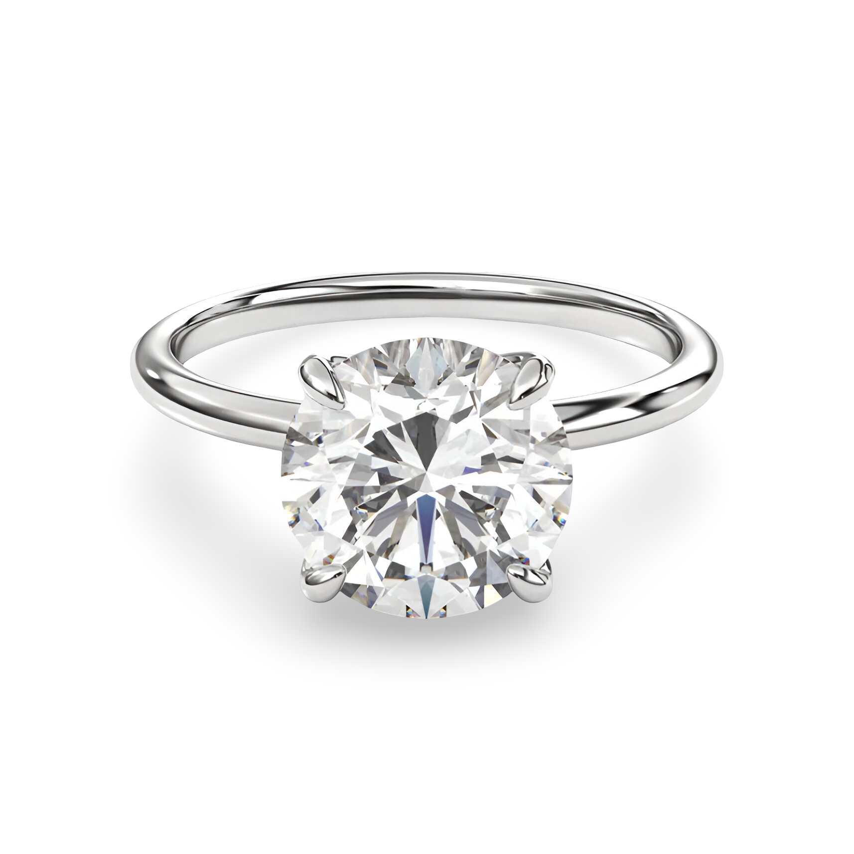 2.0CT Round Brilliant Solitaire W/ Four Prongs