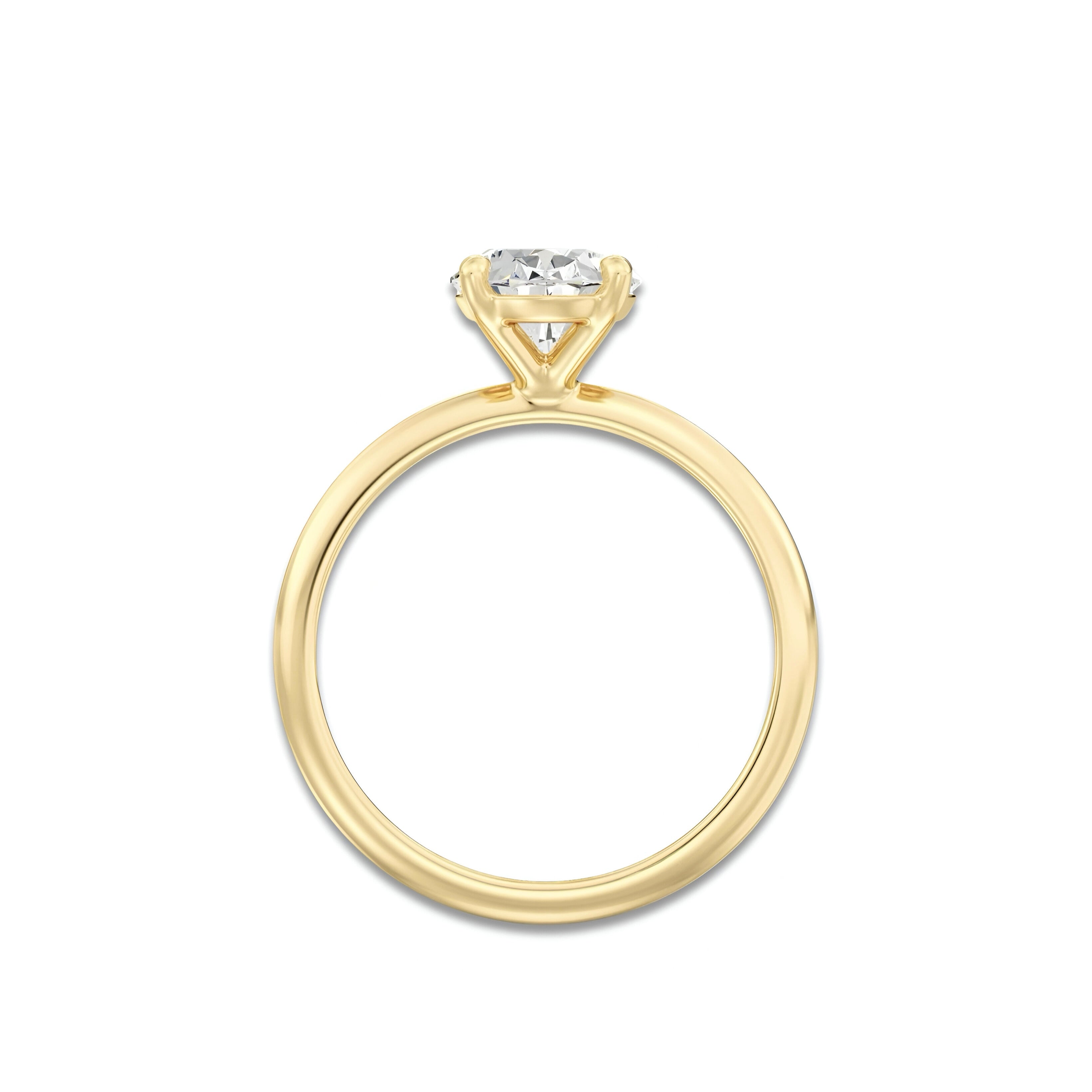 MG Solara™ 3.0CT Oval Cut Solitaire in Solid Gold