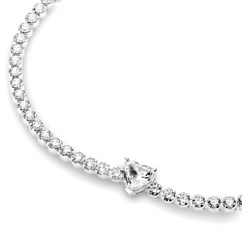 Tennis Hearted Bracelet