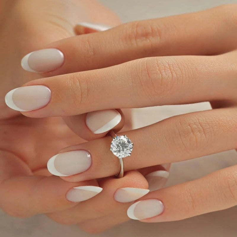 Solitaire Round CZ Ring – 6-Prong Setting