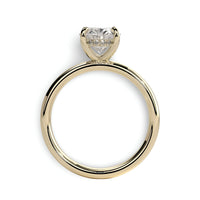3.0ct Oval Cut Hidden Halo Solitaire Ring – 3.5mm Band