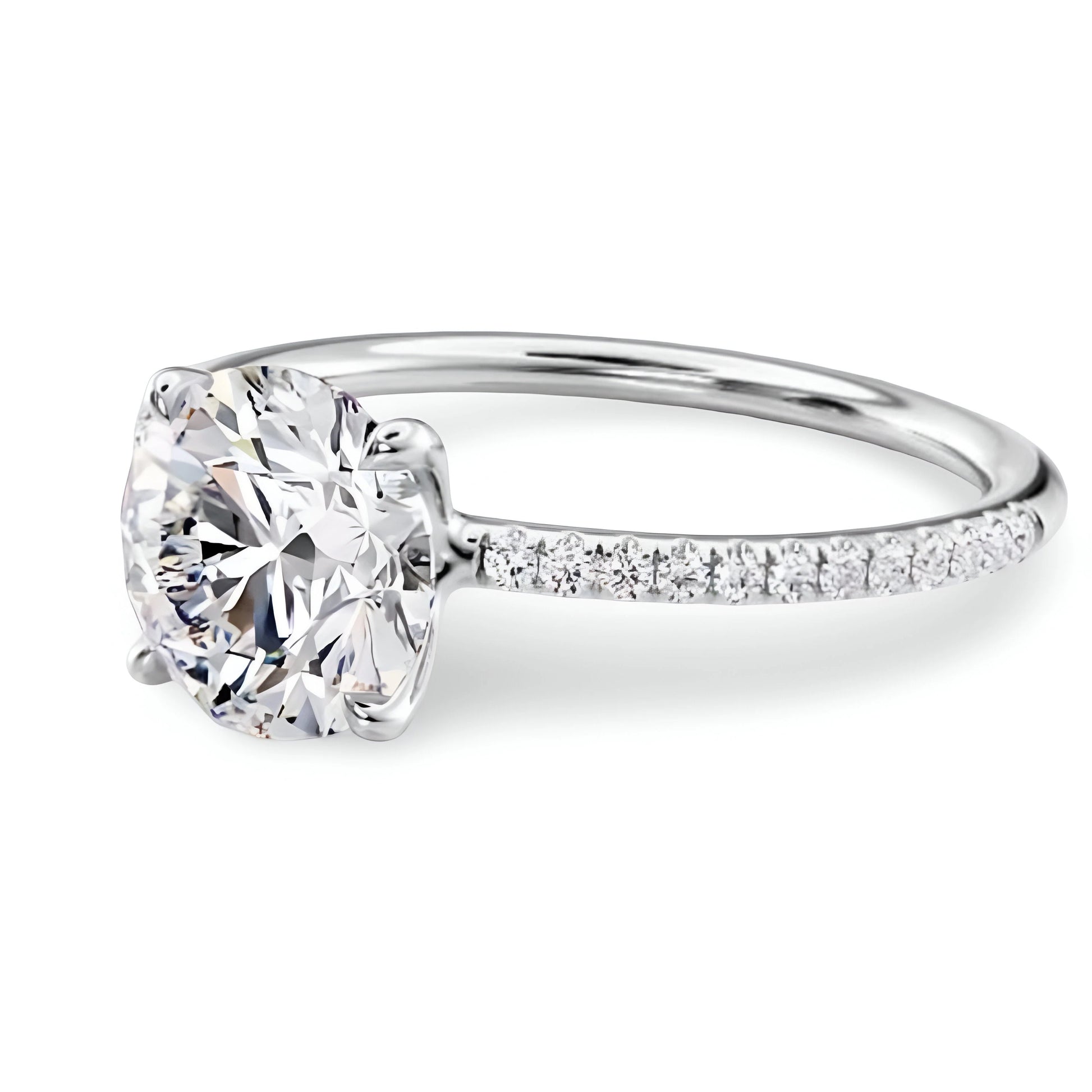 2.0CT Round Brilliant Set in Pavé MG ESSENCE