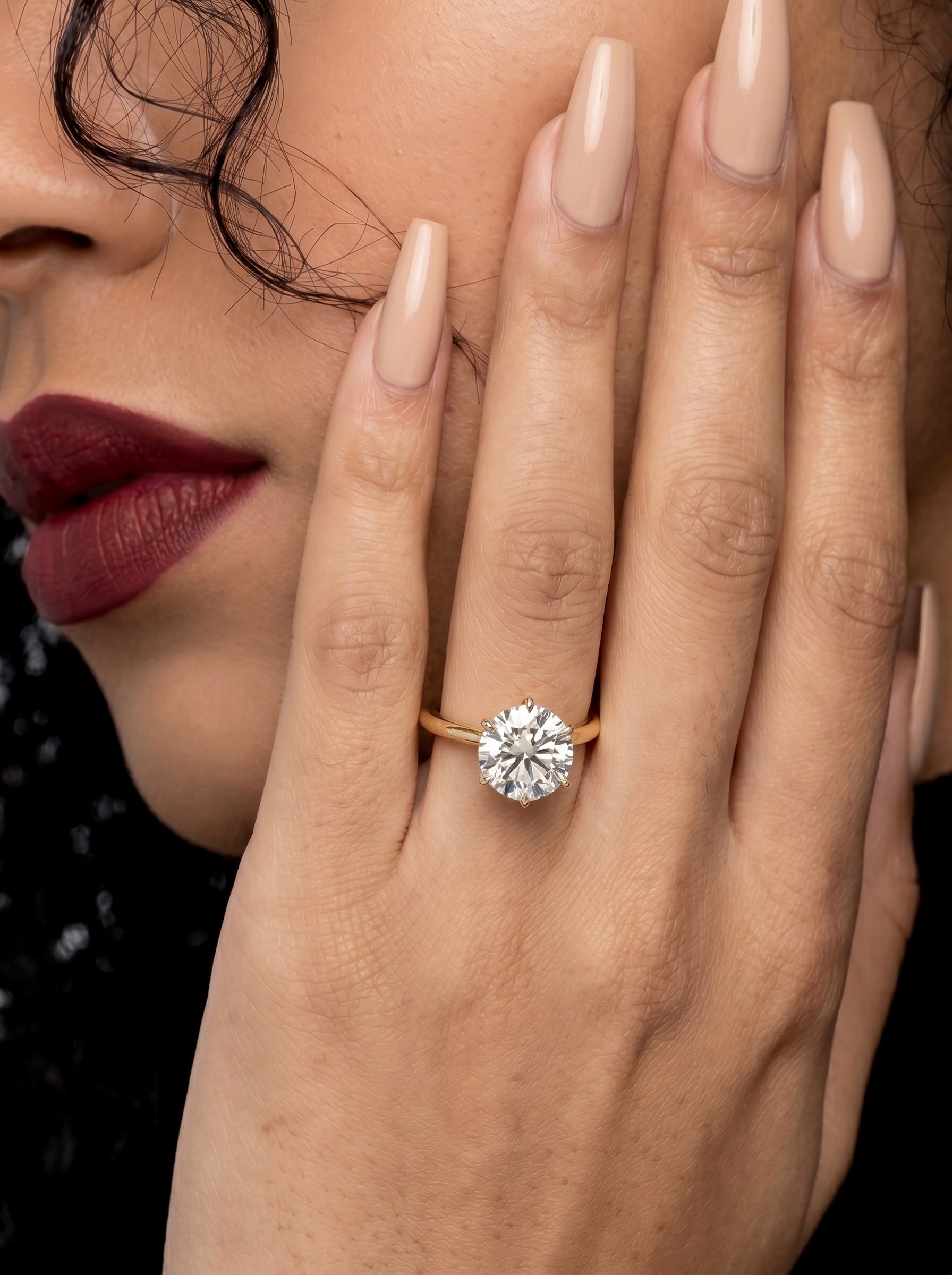 2.0ct Premium Round Brilliant Solitaire Ring – 6-Claw Tiffany Setting | 9K–18K Yellow Gold
