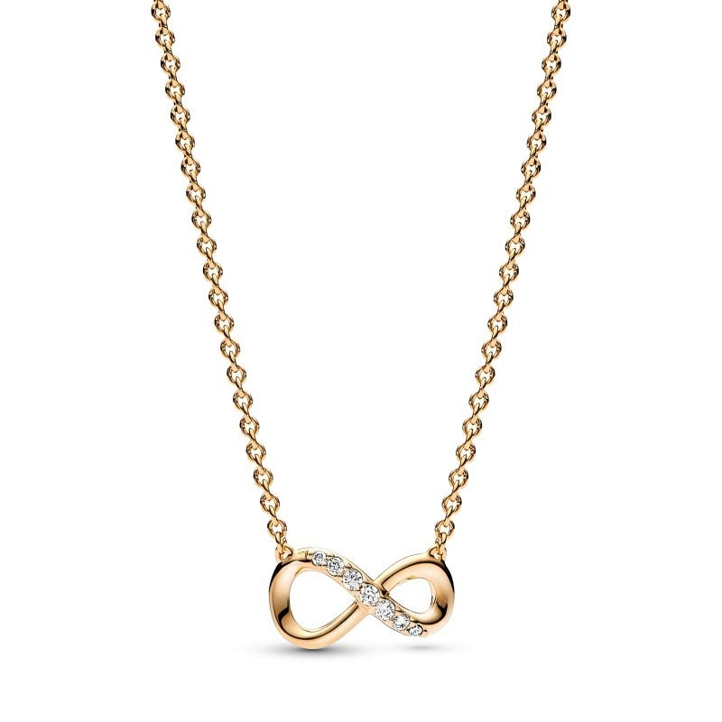 Sparkling Infinity Coiler Necklace