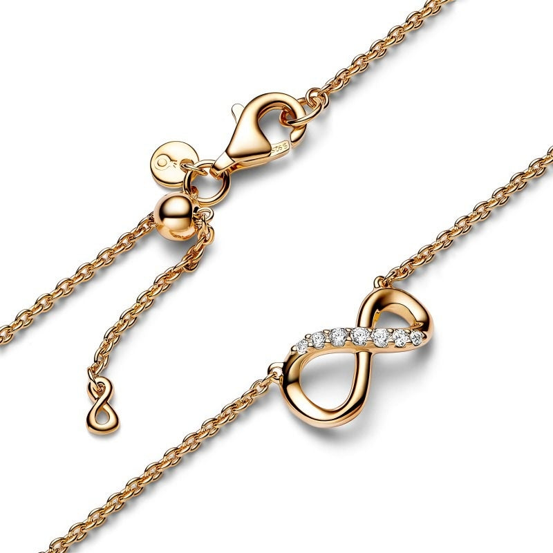 Sparkling Infinity Coiler Necklace