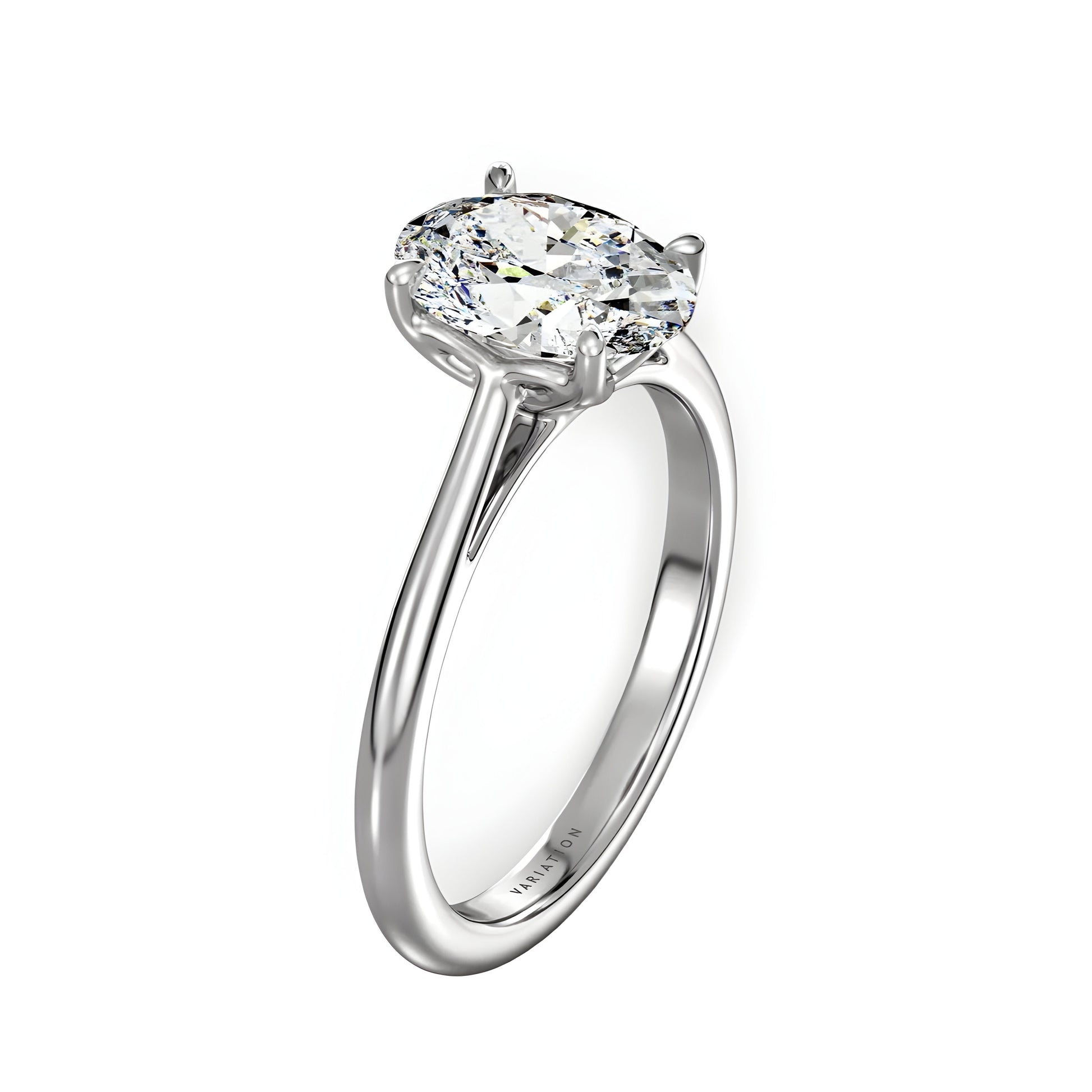 3.0 CT Oval Amina Solitaire Ring - MG ESSENCE