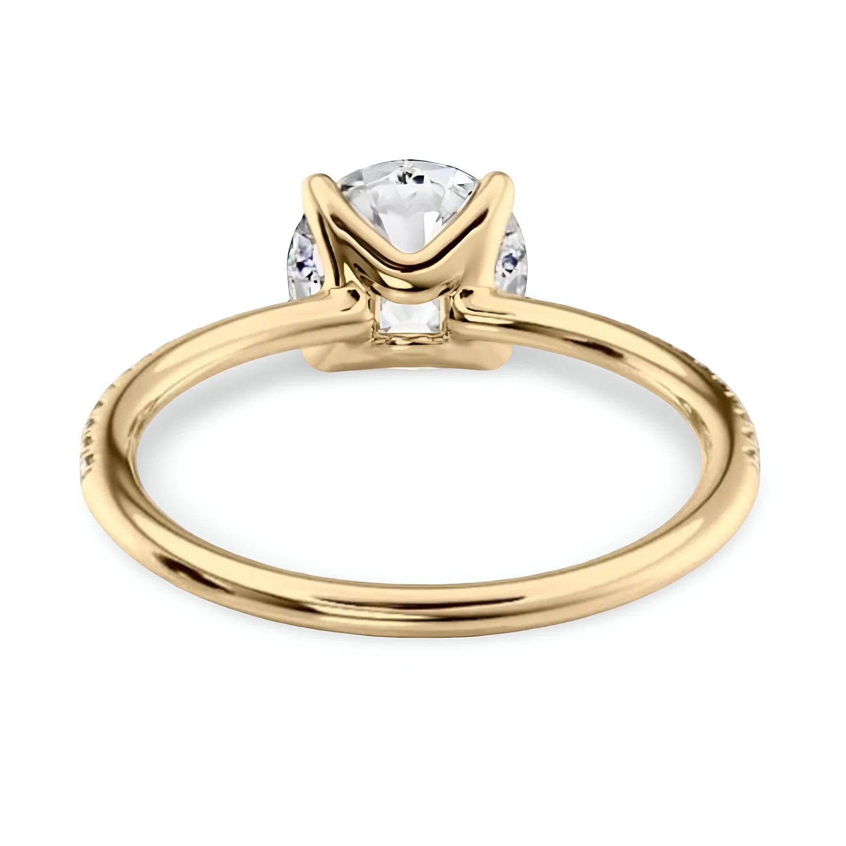 2.0CT Round Brilliant Ring Set in Pavé