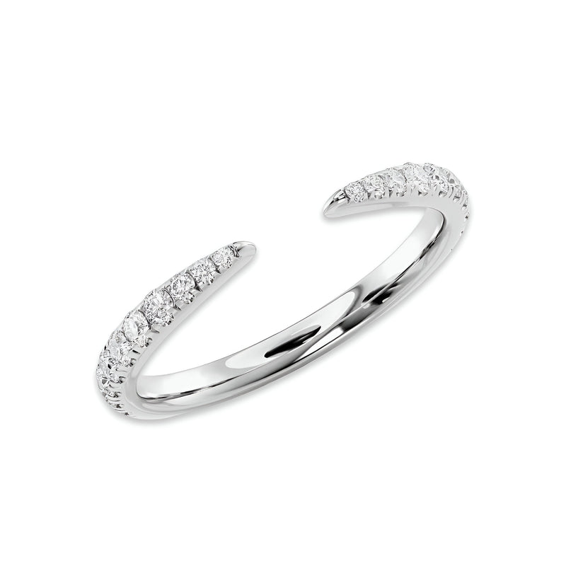 The Divine Arc™ Pavé Moissanite Gap Band