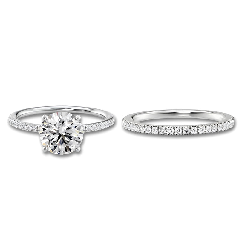 3.0CT ROUND BRILLIANT™️ with Additional Pavé Band