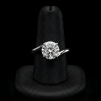 The Infinity Twist Solitaire Ring in Sterling Silver