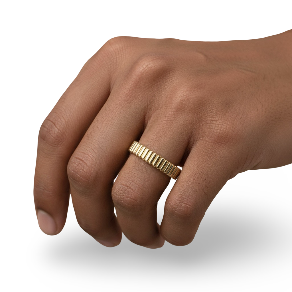 MG NOVO 3mm Continuous Motif Yellow Gold Band