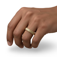 MG NOVO 3mm Continuous Motif Yellow Gold Band