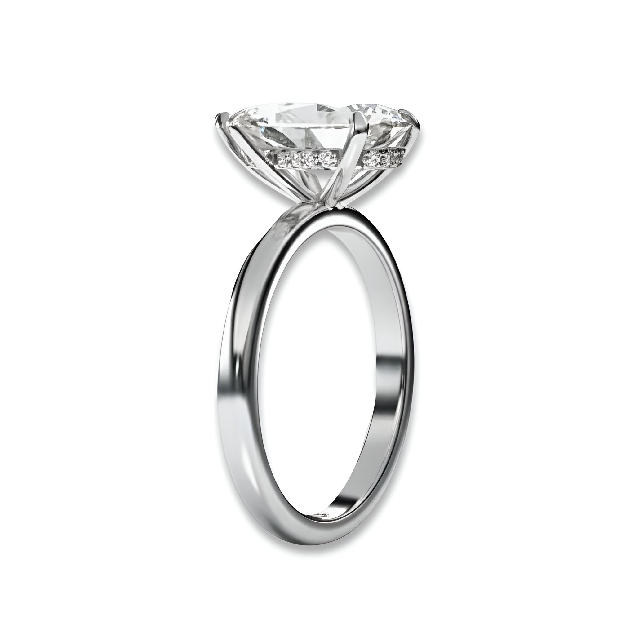 2.0ct Pear-Cut Hidden Halo Ring
