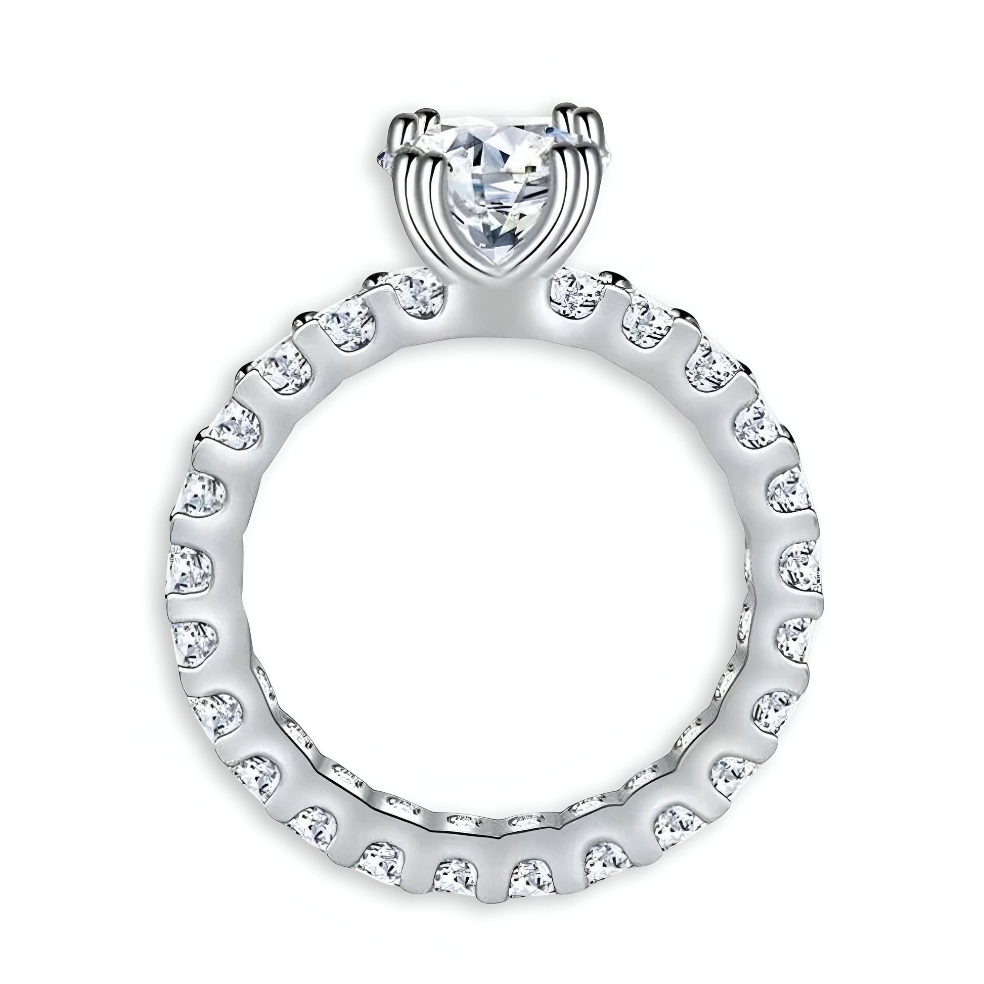 2.0 CT Clustered Solitaire Ring MG Essence