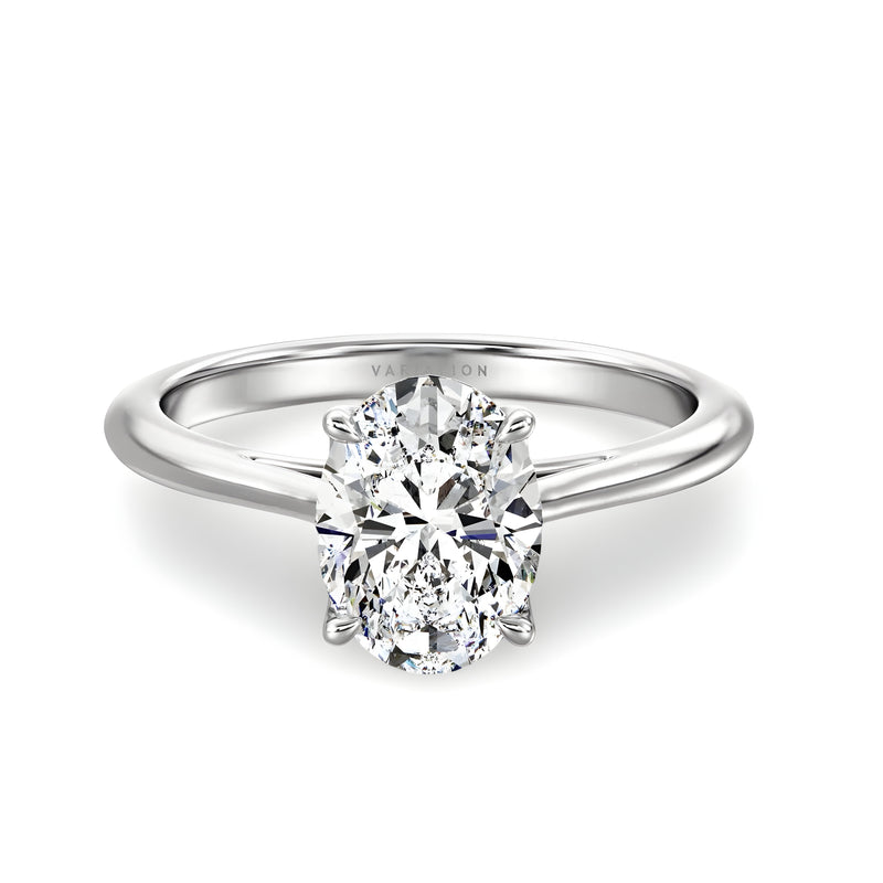 MG AURELIA™ 3.0ct Oval Cut Solitaire Ring – Sterling Silver