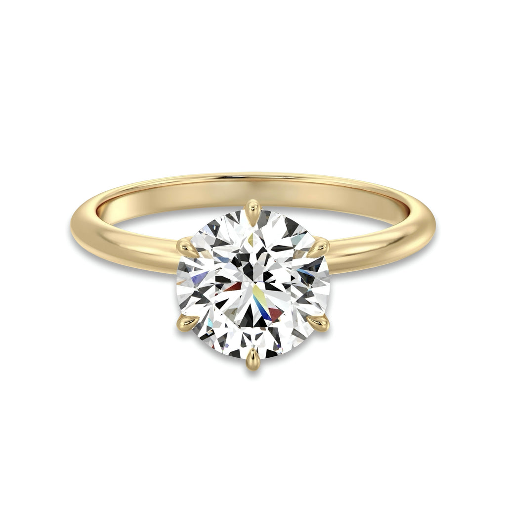 MG Aurion™ 3.0ct Round Brilliant Solitaire Ring – 9ct / 14ct / 18ct Gold MG ESSENCE