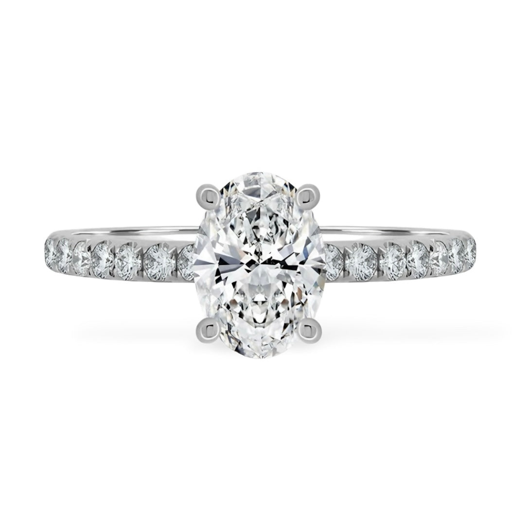 MG ELONGE®️ 2.0 CT PAVÈ EMMA OVAL CUT RING - MG ESSENCE
