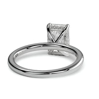 3.0CT Radiant-Cut VVS1 Solitaire Hidden Halo Ring - Sterling Silver & White Gold