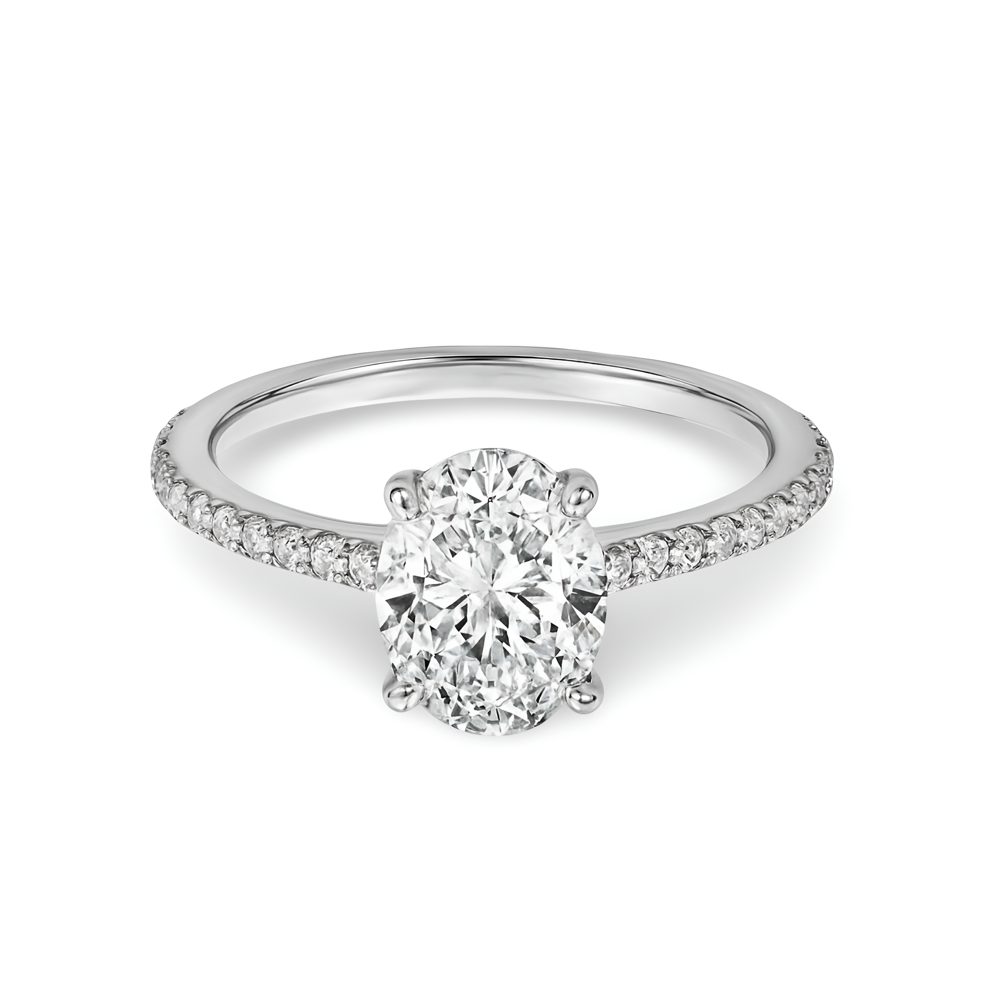 MG ELONGE™️ 2.0CT Pavé Emma Oval Cut Ring - Sterling Silver