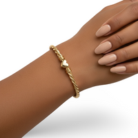 The Amora Twist Bracelet/Bangle — Solid 9K Yellow Gold