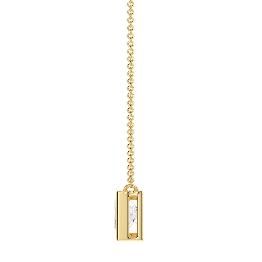 Gold Cushion Cut Necklace