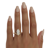 Marquise Cut V-Prong Solitaire Ring